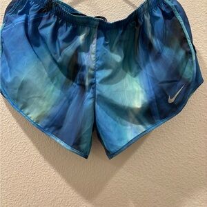 Nike Blue Marble-Print Women’s Athletic Shorts